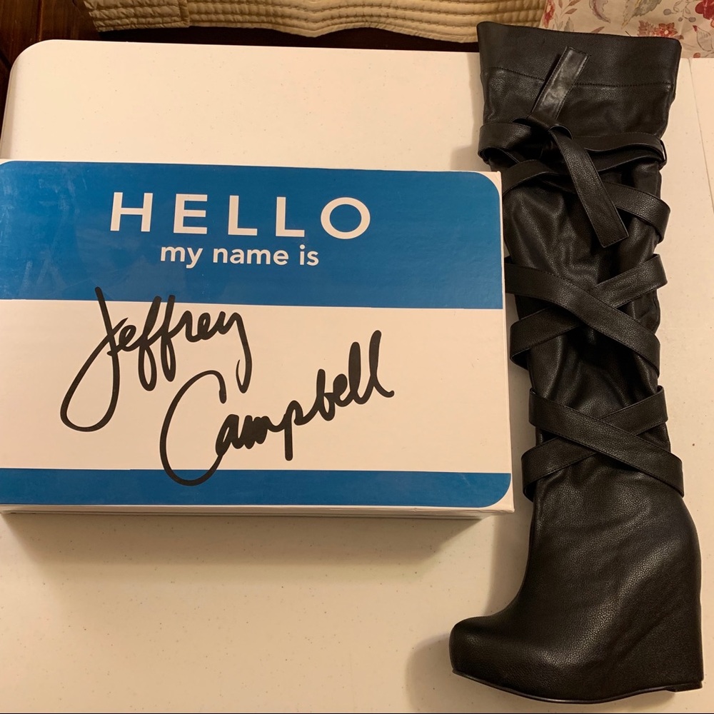 Black Jeffrey Campbell Knee-High Boots